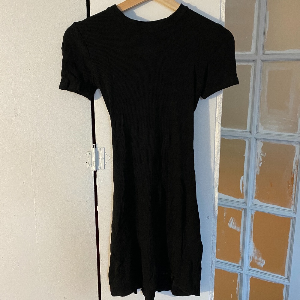 Black Jersey Cut-Out Mini Dress S